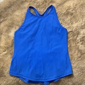 Lululemon Athletica Royal Blue Ribbed Tank